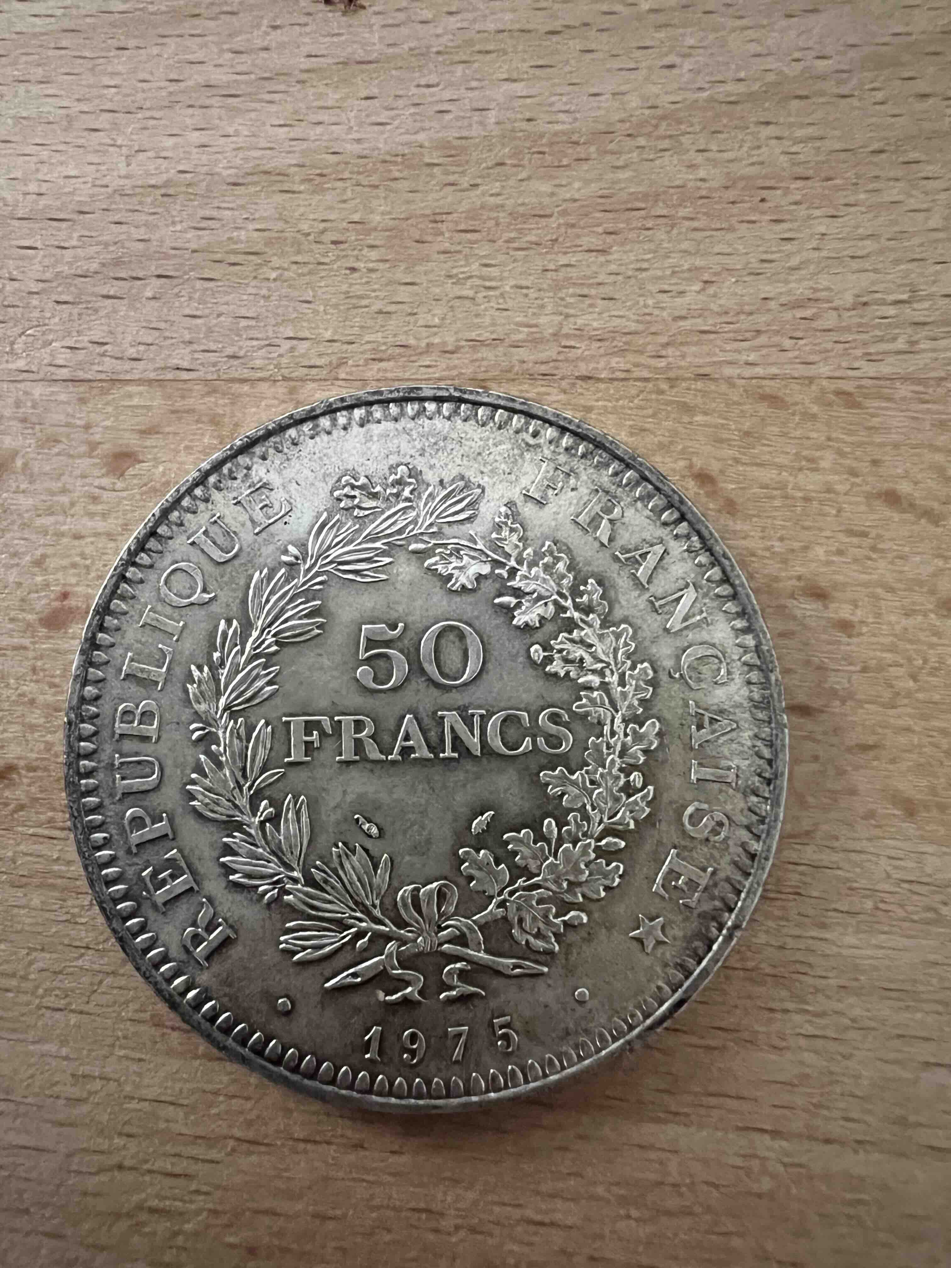 Pièce de 50 Francs Hercule argent 1975