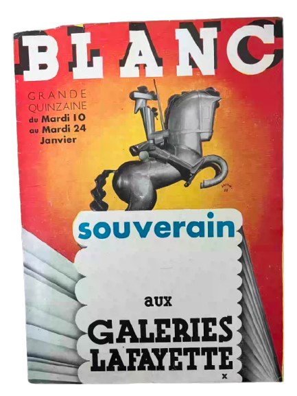 Affiche publicitaire — Blanc souverain aux Galeries Lafayette
