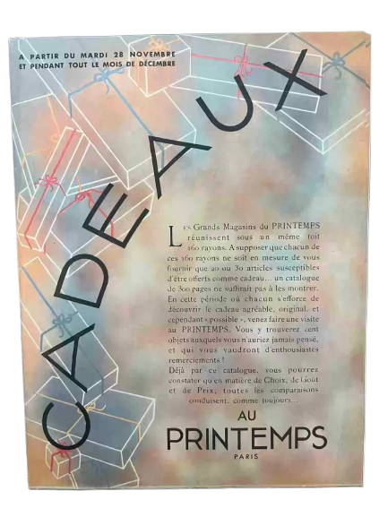 Affiche publicitaire — Cadeaux au Printemps, Paris