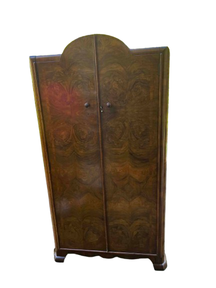 Armoire Art Déco en placage de noyer, lignes sobres